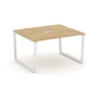 SN-6T2.SPRG-032 Стол переговорный, ЛДСП тиквуд светлый, металл белый