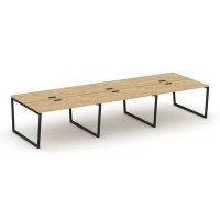 Style Project Fusion SN-4T2.DRS-062 (Тиквуд светлый/Черный) Рабочая станция двухсторонняя