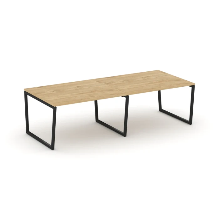 SN-4T2.SPRG-042.3 Стол переговорный, тиквуд светлый ЛДСП, металл черный