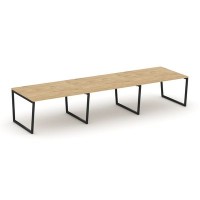 Style Project Fusion SN-4T2.SPRG-053.3 (Тиквуд светлый/Черный) Стол переговорный