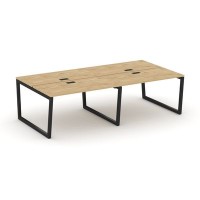 Style Project Fusion SN-5T2.DRS-043 (Тиквуд светлый/Черный) Рабочая станция двухсторонняя