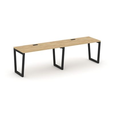 Style Project Fusion SN-5T2.ORS-004 (Тиквуд светлый/Черный) Рабочая станция односторонняя