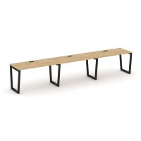 Style Project Fusion SN-5T2.ORS-034 (Тиквуд светлый/Черный) Рабочая станция односторонняя