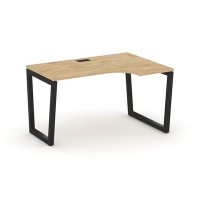 Style Project Fusion SN-5T2.SPA-012(R) (Тиквуд светлый/Черный) Стол рабочий эргономичный