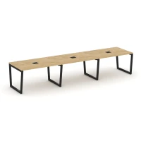 SN-5T2.SPRG-022 (Тиквуд светлый/Черный) Стол переговорный
