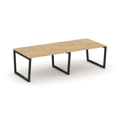 Style Project Fusion SN-5T2.SPRG-042.3 (Тиквуд светлый/Черный) Стол переговорный