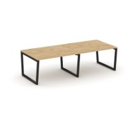 Стайл Проджект Фьюжн SN-5T2.SPRG-043.3 (Тиквуд светлый/Черный) Стол переговорный