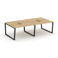 Style Project Fusion SN-6T2.DRS-052 (Тиквуд светлый/Черный) Рабочая станция двухсторонняя