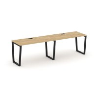 Style Project Fusion SN-6T2.ORS-003 (Тиквуд светлый/Черный) Рабочая станция односторонняя