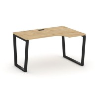 Style Project Fusion SN-6T2.SPA-001(R) (Тиквуд светлый/Черный) Стол рабочий эргономичный