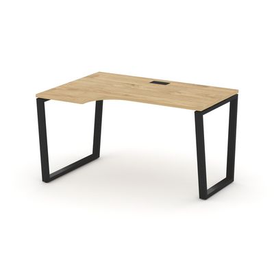 Style Project Fusion SN-6T2.SPA-002(L) (Тиквуд светлый/Черный) Стол рабочий эргономичный