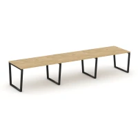 SN-6T2.SPRG-022.3 (Тиквуд светлый/Черный) Стол переговорный