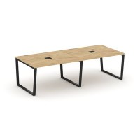 Style Project Fusion SN-6T2.SPRG-042 (Тиквуд светлый/Черный) Стол переговорный