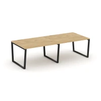 SN-6T2.SPRG-042.3 (Тиквуд светлый/Черный) Стол переговорный