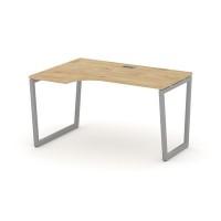 Style Project Fusion SN-4T2.SPA-011(L) (Тиквуд светлый/Серый) Стол рабочий эргономичный