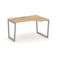 Style Project Fusion SN-4T2.SPA-022(R) (Тиквуд светлый/Серый) Стол рабочий эргономичный