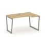 SN-4T2.SPA-022(R) Стол рабочий эргономичный, ЛДСП тиквуд светлый, серый м/к