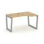 SN-5T2.SPA-001(R) Стол рабочий угловой, тиквуд светлый ЛДСП, серый металл