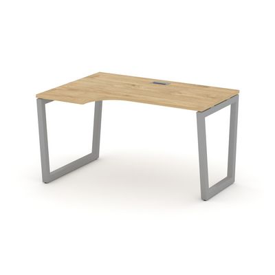 Style Project Fusion SN-5T2.SPA-002(L) (Тиквуд светлый/Серый) Стол рабочий эргономичный