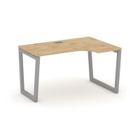 Style Project Fusion SN-5T2.SPA-021(R) (Тиквуд светлый/Серый) Стол рабочий эргономичный