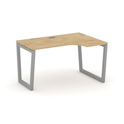 Style Project Fusion SN-5T2.SPA-021(R) (Тиквуд светлый/Серый) Стол рабочий эргономичный