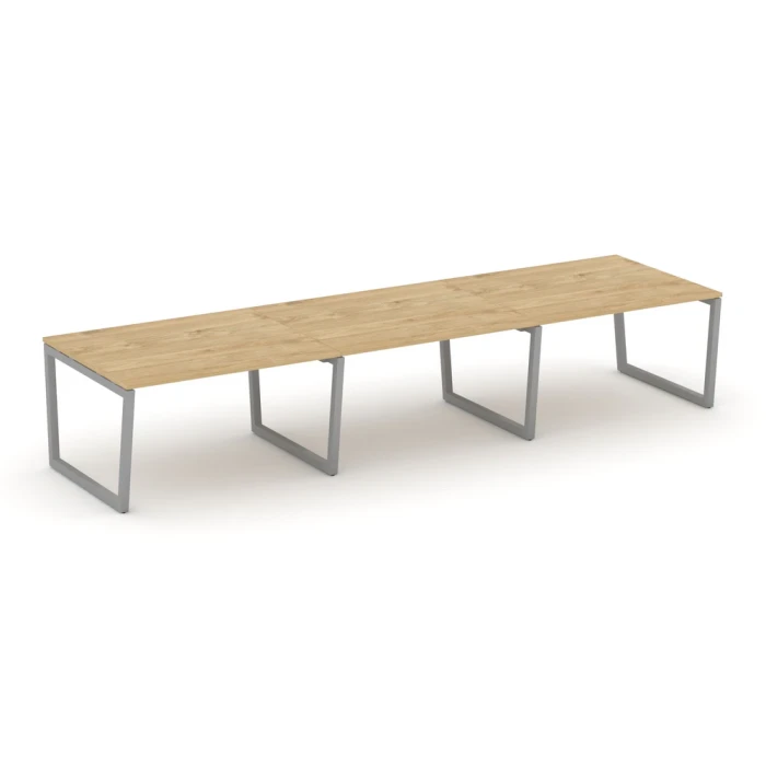 SN-5T2.SPRG-052.3 Стол для переговоров, тиквуд светлый ЛДСП, серый металл