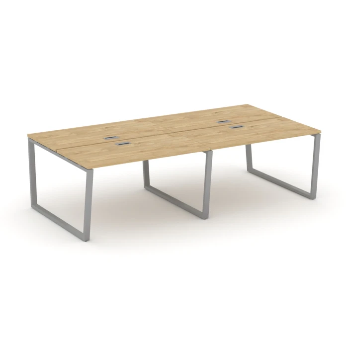 SN-6T2.DRS-031 Рабочая станция двухсторонняя, цвет ЛДСП тиквуд светлый, серый