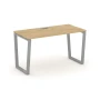 SN-6T2.SP-004 Стол прямой, тиквуд светлый ЛДСП, металл серый