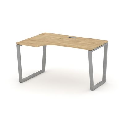 Style Project Fusion SN-6T2.SPA-002(L) (Тиквуд светлый/Серый) Стол рабочий эргономичный