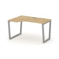 Style Project Fusion SN-6T2.SPA-011(L) (Тиквуд светлый/Серый) Стол рабочий эргономичный