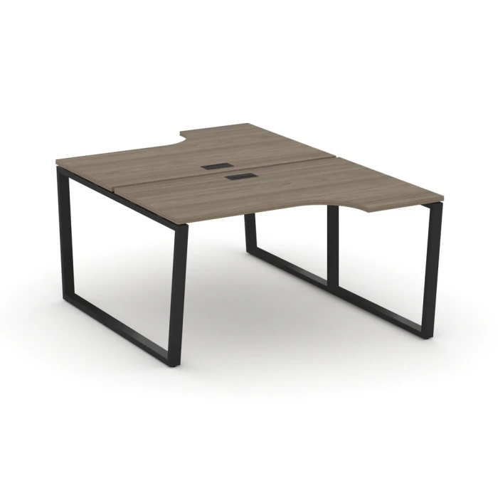 SN-6T2.DRPA-011 Рабочая станция эргономичная, ЛДСП вяз благородный, м/к черный