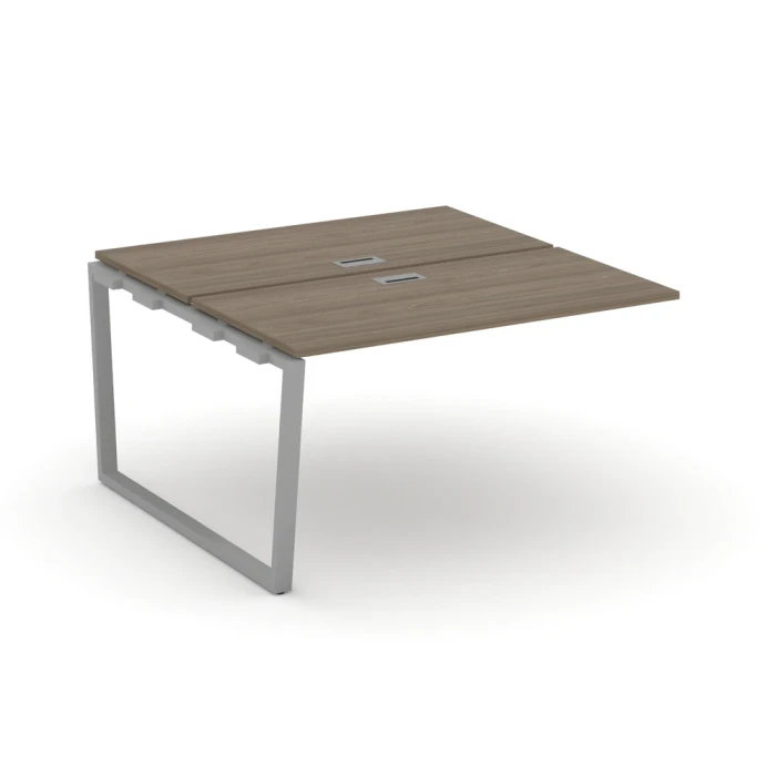 SN-6T2.DNRS-012 Проходной наборный элемент, цвет ЛДСП вяз благородный, металл серый