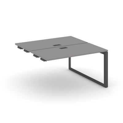 Стайл Проджект Некст SN-59O.DPRS-012 (Серый пепел/Антрацит металл) Стол приставка к опорным элементам