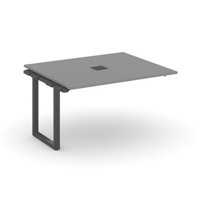 Стайл Проджект Некст SN-59O.NSPRG-034 (Серый пепел/Антрацит металл) Проходной наборный элемент переговорного стола