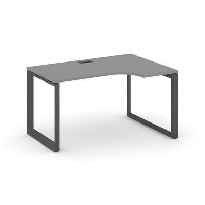 Стайл Проджект Некст SN-59O.SPA-001(R) (Серый пепел/Антрацит металл) Стол рабочий эргономичный, правый