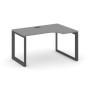 Стайл Проджект Некст SN-59O.SPA-012(R) (Серый пепел/Антрацит металл) Стол рабочий эргономичный, правый