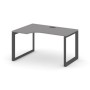 Стайл Проджект Некст SN-59O.SPA-021(L) (Серый пепел/Антрацит металл) Стол рабочий эргономичный, левый
