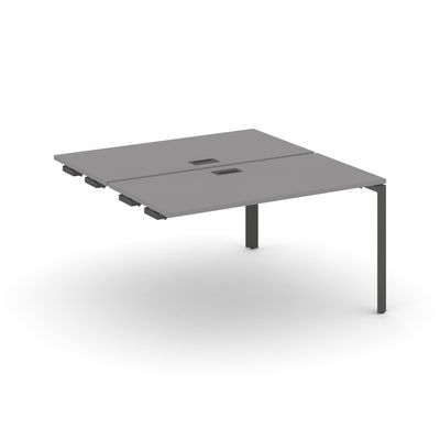 Стайл Проджект Некст SN-59P.DPRS-014 (Серый пепел/Антрацит металл) Стол приставка к опорным элементам