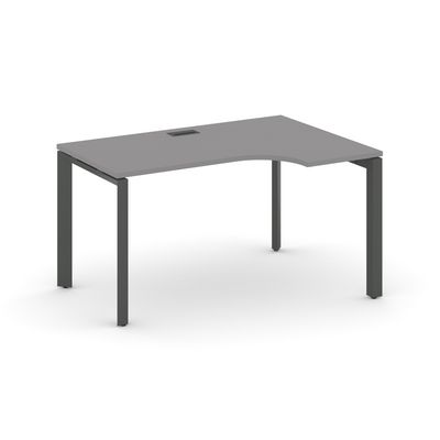 Стайл Проджект Некст SN-59P.SPA-002(R) (Серый пепел/Антрацит металл) Стол рабочий эргономичный, правый