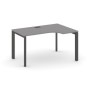 Стайл Проджект Некст SN-59P.SPA-021(R) (Серый пепел/Антрацит металл) Стол рабочий эргономичный, правый