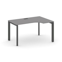 Стайл Проджект Некст SN-59P.SPA-022(R) (Серый пепел/Антрацит металл) Стол рабочий эргономичный, правый