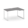 Стайл Проджект Некст SN-59O.SPA-001(R) (Серый пепел/Белый металл) Стол рабочий эргономичный, правый