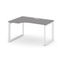 Стайл Проджект Некст SN-59O.SPA-021(L) (Серый пепел/Белый металл) Стол рабочий эргономичный, левый
