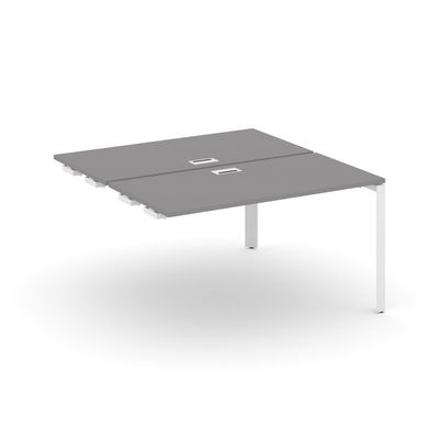 Стайл Проджект Некст SN-59P.DPRS-014 (Серый пепел/Белый металл) Стол приставка к опорным элементам