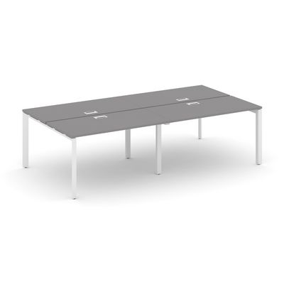 Стайл Проджект Некст SN-59P.DRS-042 (Серый пепел/Белый металл) Рабочая станция двухсторонняя