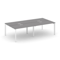 Стайл Проджект Некст SN-59P.DRS-053 (Серый пепел/Белый металл) Рабочая станция двухсторонняя