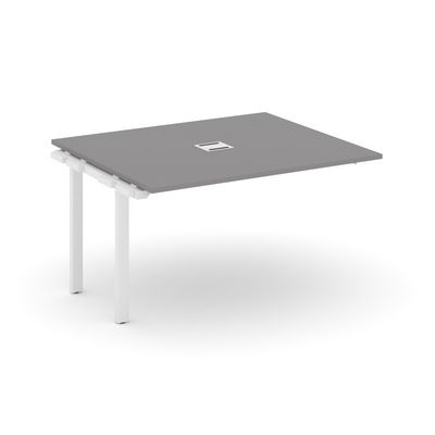 Стайл Проджект Некст SN-59P.NSPRG-034 (Серый пепел/Белый металл) Проходной наборный элемент переговорного стола