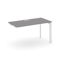 Стайл Проджект Некст SN-59P.OPRS-013 (Серый пепел/Белый металл) Стол приставка к опорным элементам