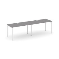 Стайл Проджект Некст SN-59P.ORS-012 (Серый пепел/Белый металл) Рабочая станция односторонняя