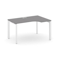 Стайл Проджект Некст SN-59P.SPA-001(R) (Серый пепел/Белый металл) Стол рабочий эргономичный, правый